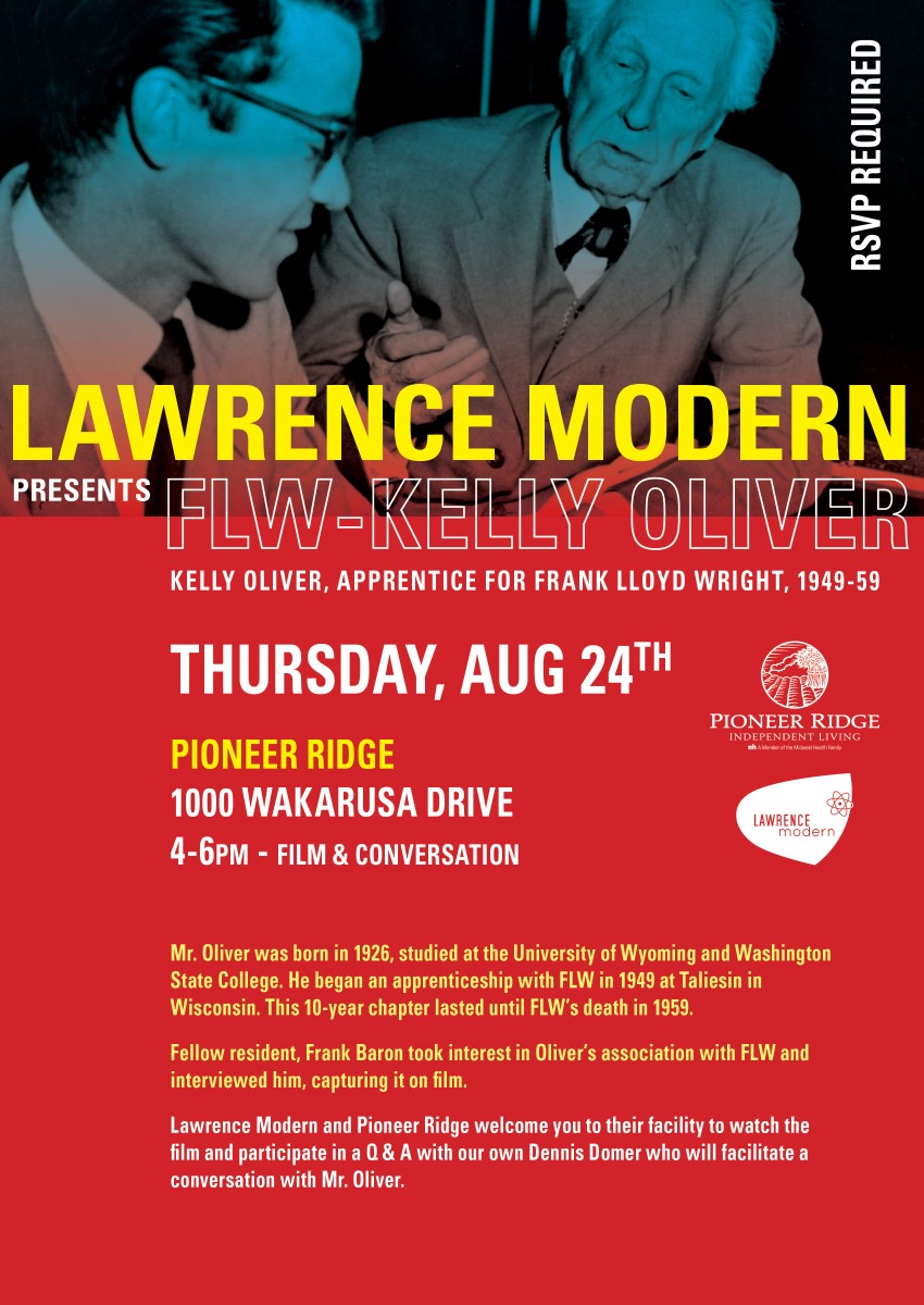 Lawrence Modern poster for architect Kelly Oliver event